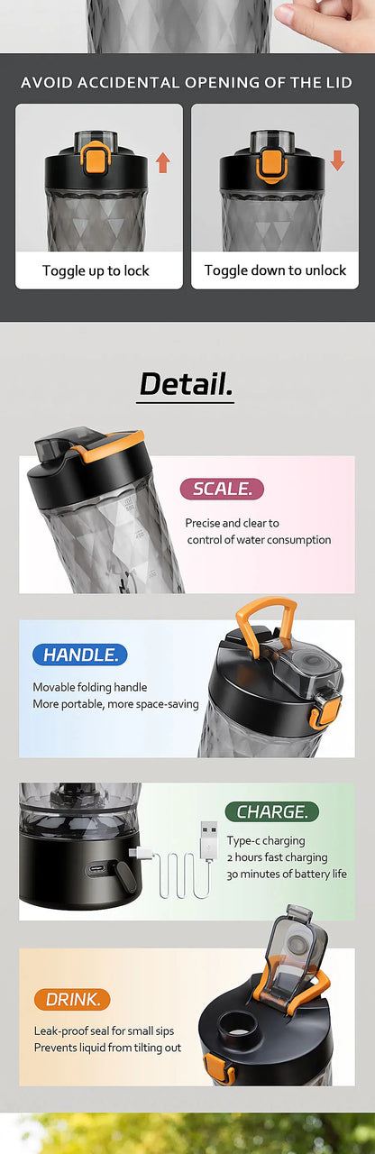 Automatic Protein Shaker Bottle