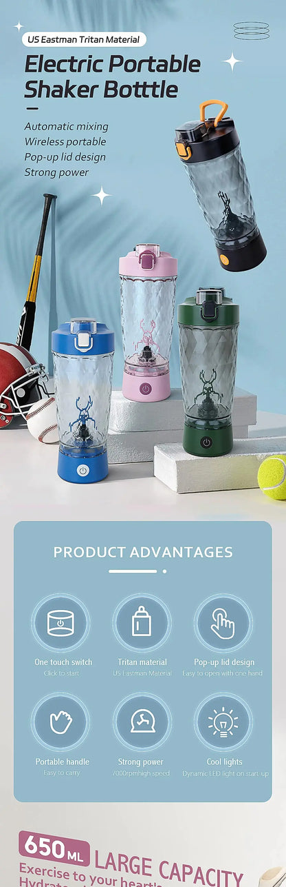 Automatic Protein Shaker Bottle