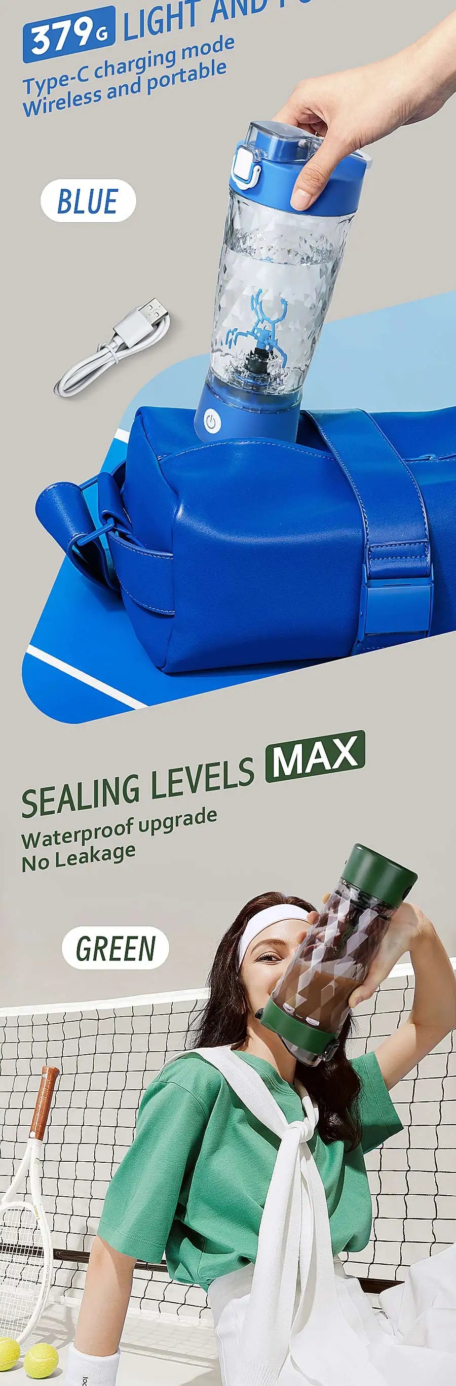 Automatic Protein Shaker Bottle