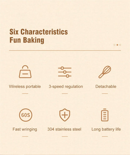 Wireless Electric Hand Mixer