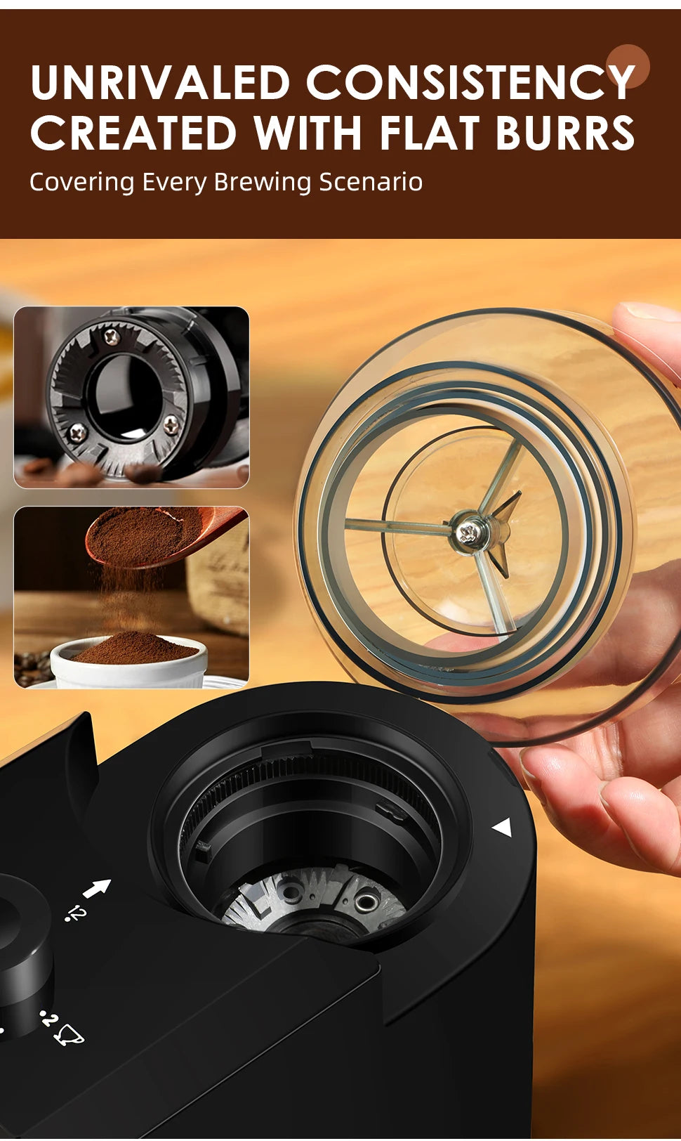 Electric Adjustable Spice Grinder