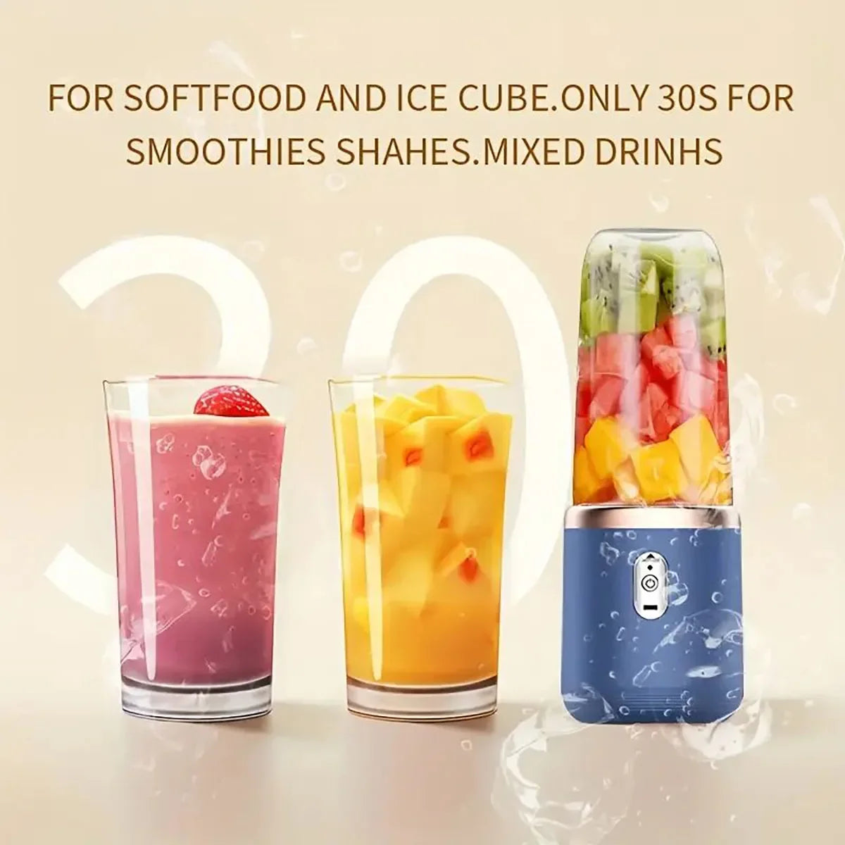 Portable Dual-Cup USB Juicer