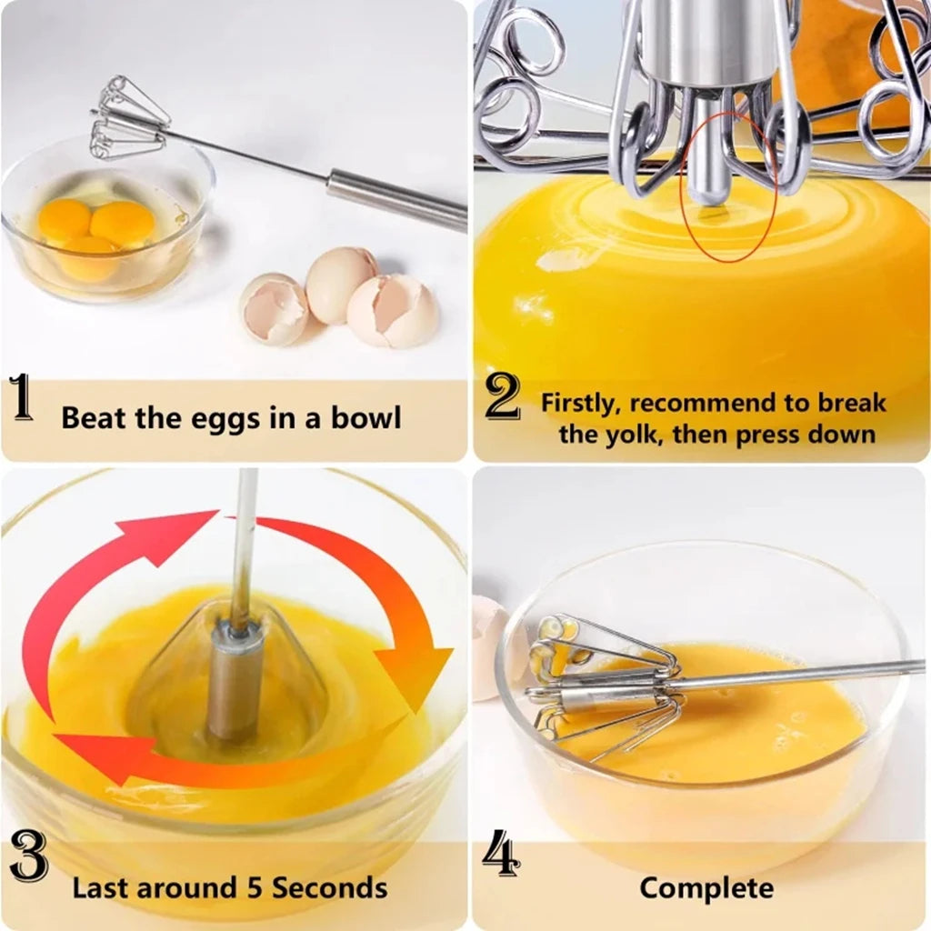 Manual Stainless Steel Egg Beater