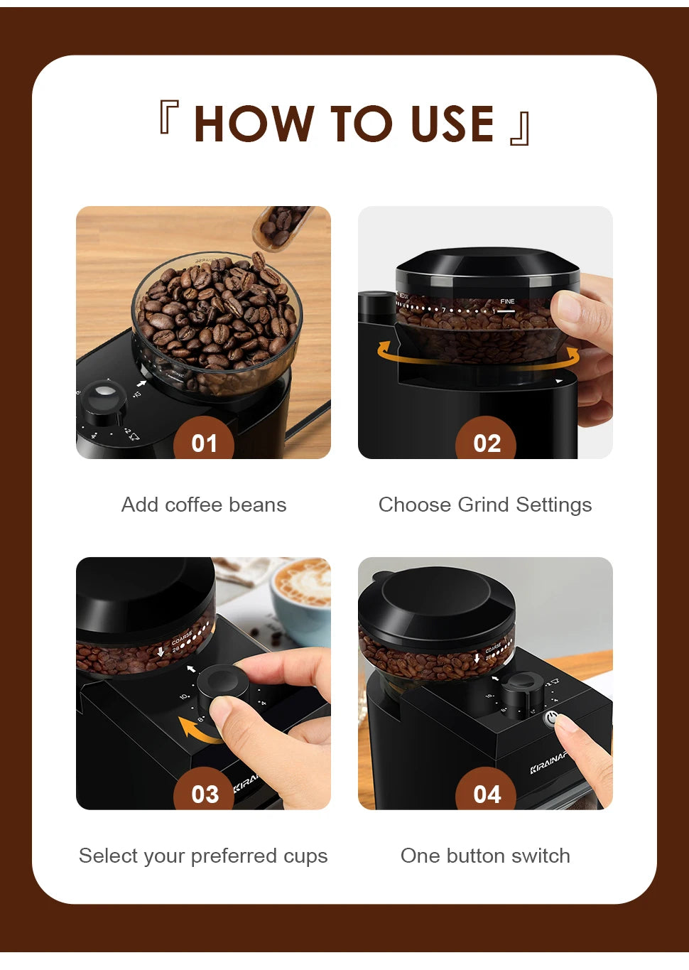 Electric Adjustable Spice Grinder