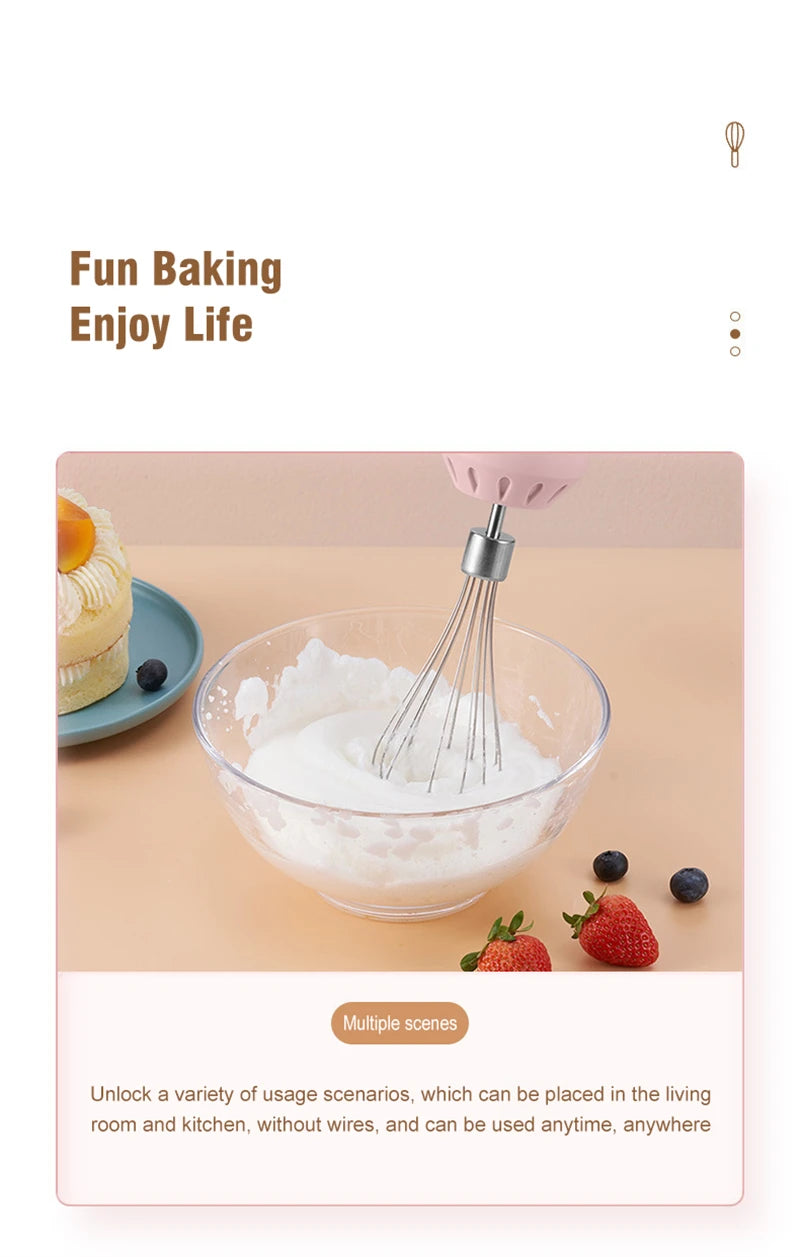 Wireless Electric Hand Mixer