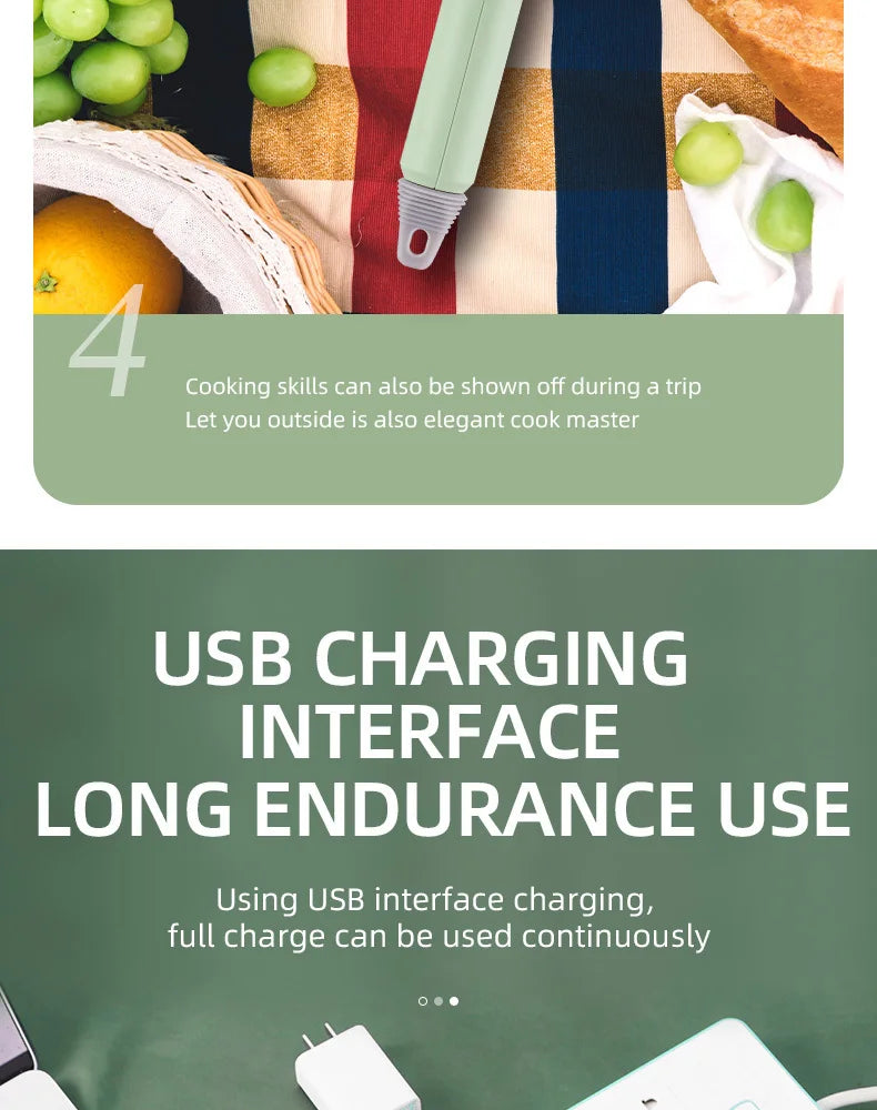 Cordless USB Electric Hand Mixer