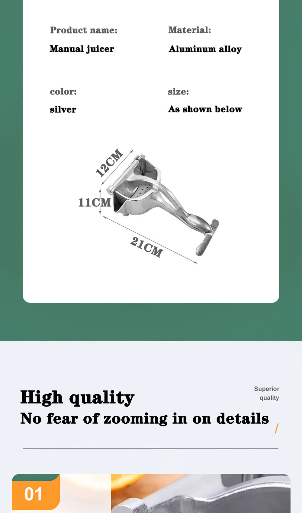 Manual Citrus & Fruit Juicer