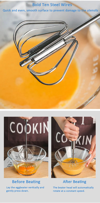 Manual Stainless Steel Egg Beater