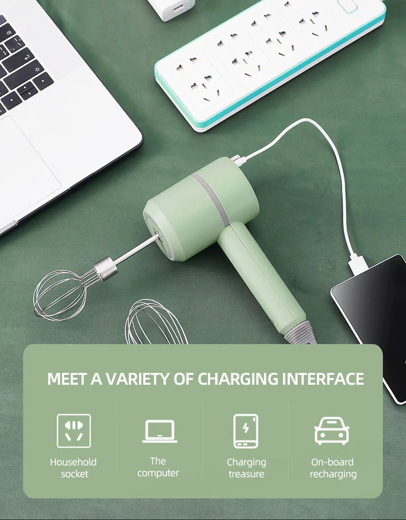 Cordless USB Electric Hand Mixer
