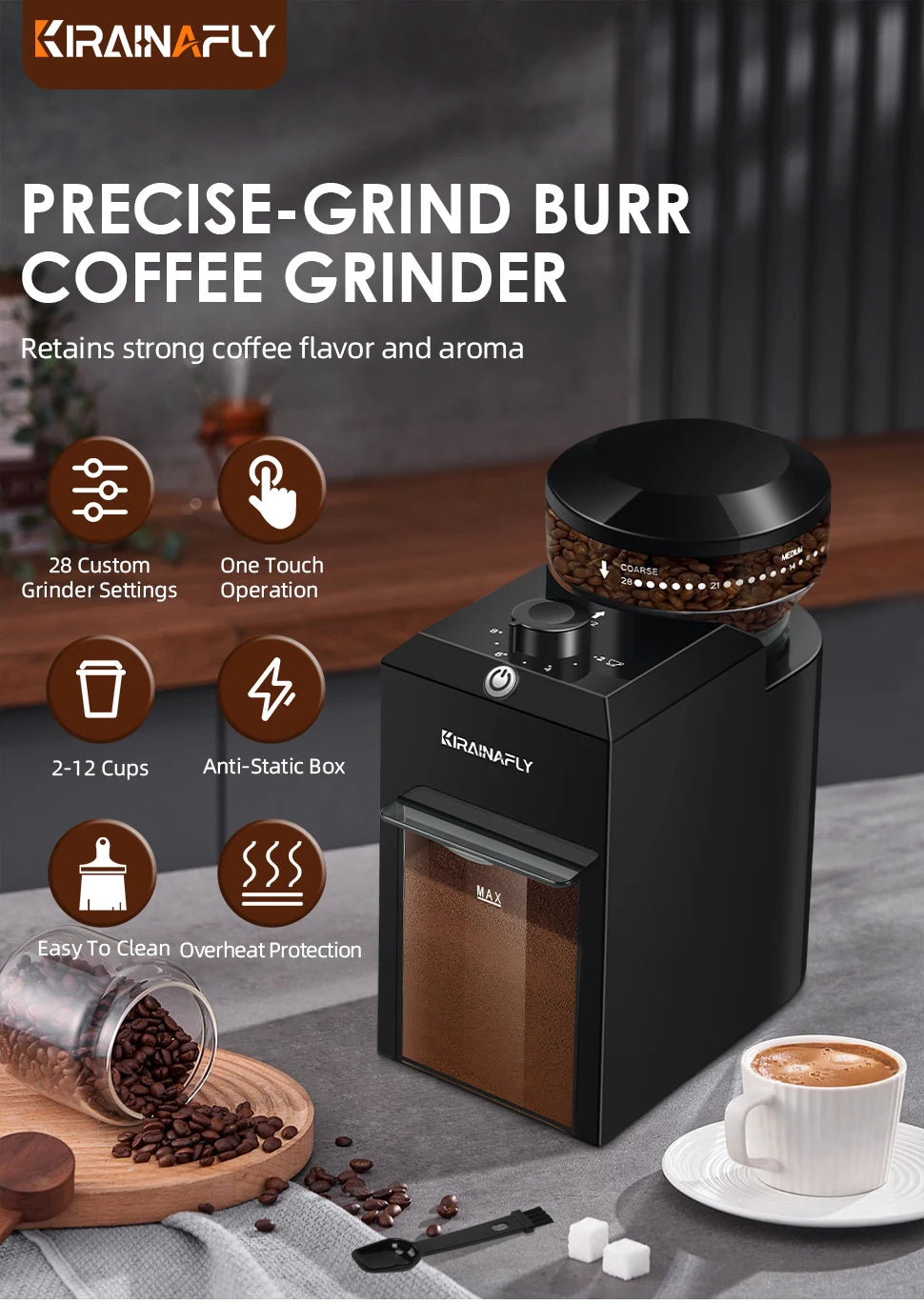 Electric Adjustable Spice Grinder