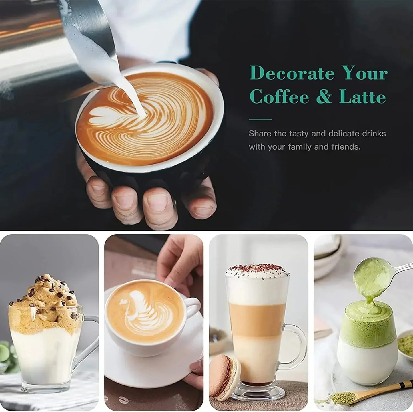 3-Speed Handheld Milk Frother