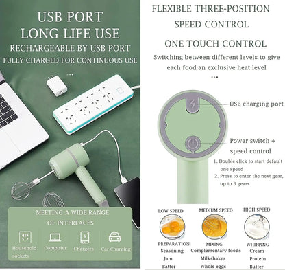 Cordless USB Electric Hand Mixer